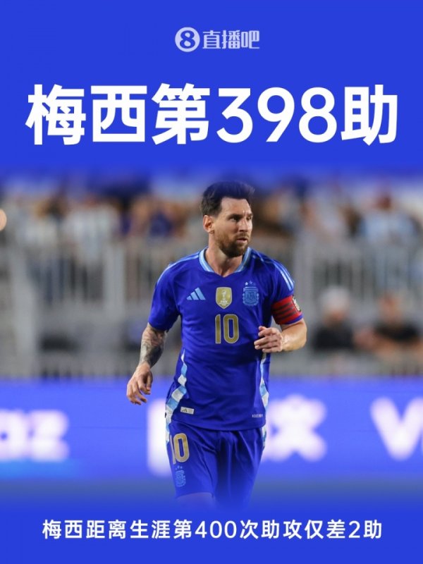 下场就已毕？38岁梅西生计已送398助，距离400助里程碑仅差2助