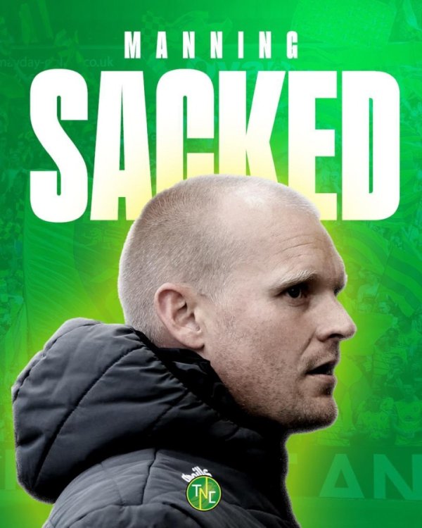 位居英冠第23身处左迁区，官方：诺维奇解老板涵养利亚姆-曼宁