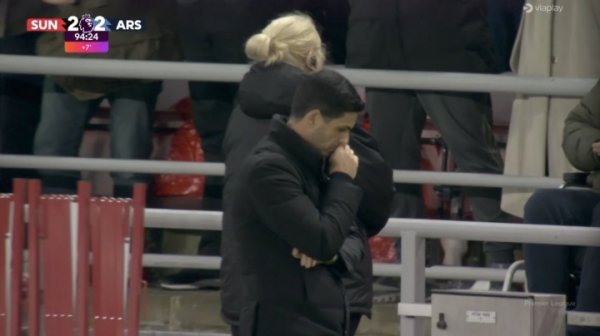 😣3分变1分！阿森纳补时遭绝平，场边阿尔特塔千里默了...