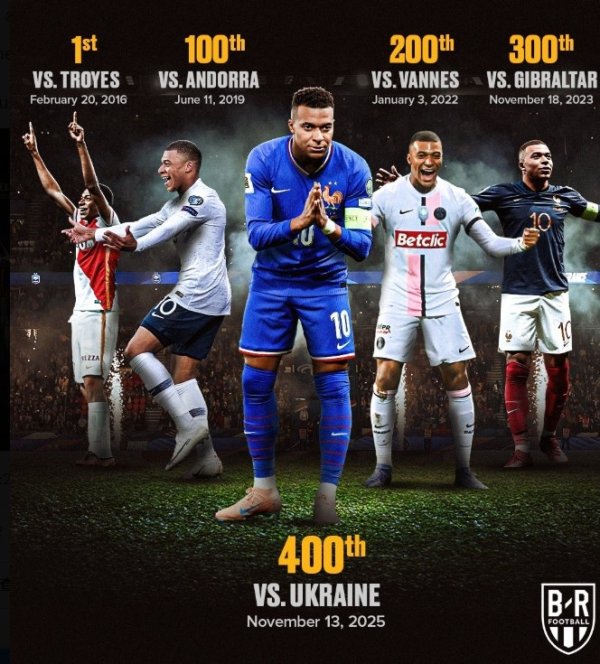 他才26岁！2016年2月20日打进处子球，姆巴佩做事生计已打进400球