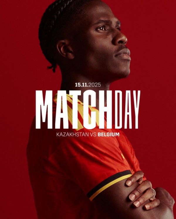 赢球就出线！比利时官方发布对阵哈萨克斯坦的世初赛海报