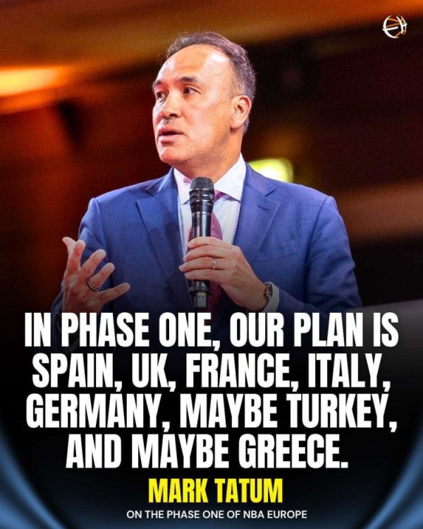 记者：NBA副总裁谈及欧洲联赛名目，提到了米兰皇马巴萨曼城巴黎