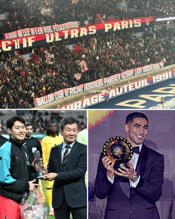 荣耀！巴黎圣日耳曼球迷祝愿李刚仁、阿什拉夫获奖