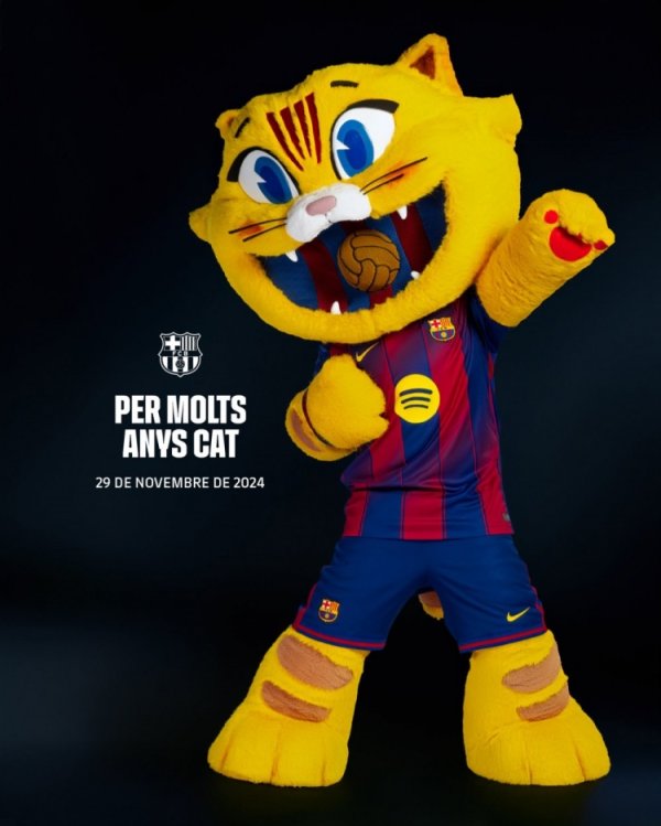 巴萨社媒为平定物CAT庆生：最棒的平定物一岁了，生辰高慢！