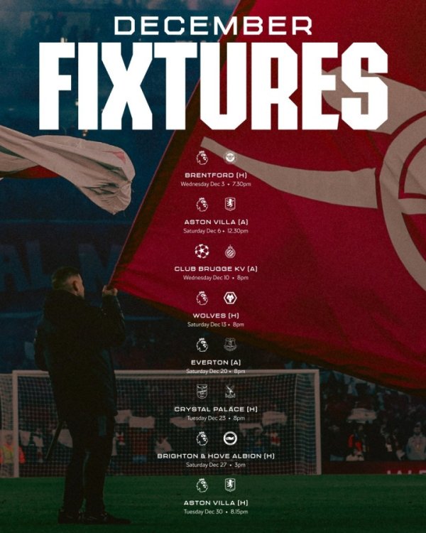 扛住12月！枪手已流畅4场丢球，中枢双中卫归期未知本月周周双赛