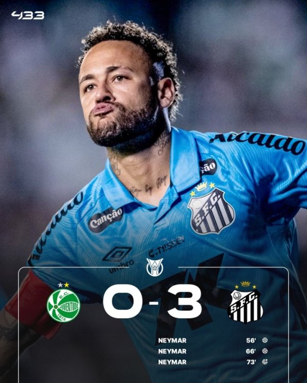 挽回桑托斯！内马尔近3场5球+脱离左迁区，球队近8球他参与6球